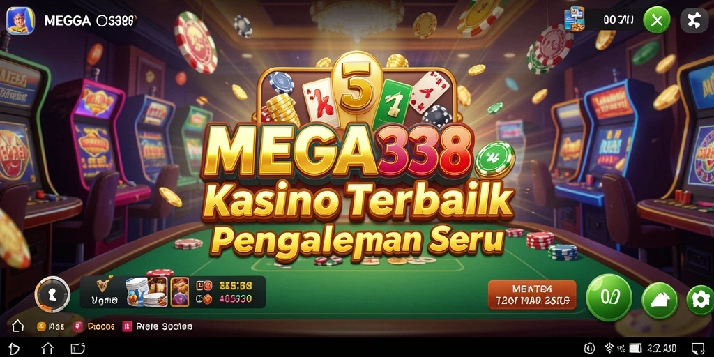 Screenshot utama MEGA338 menampilkan pemain yang menikmati permainan kasino dengan dealer live.