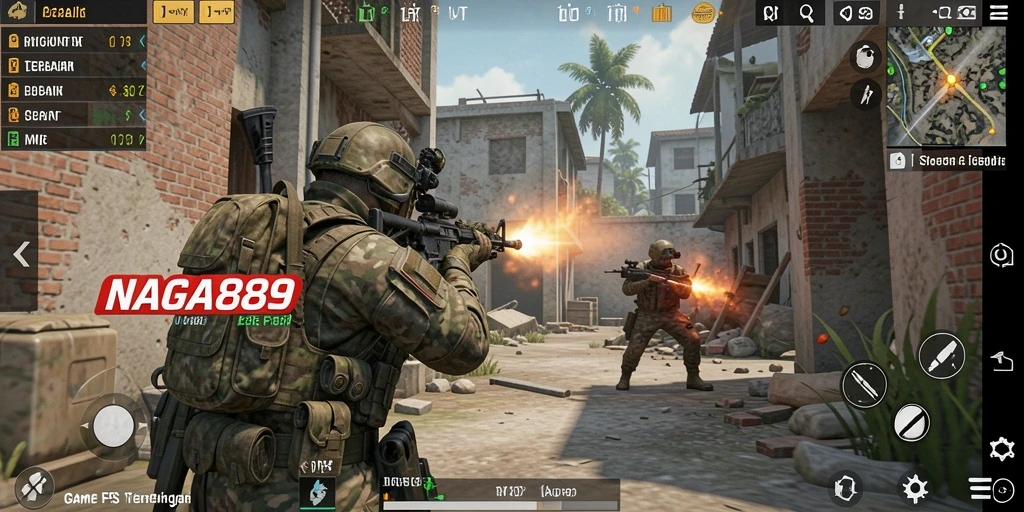 Tampilan gameplay NAGA889 yang mendebarkan dalam aksi FPS.