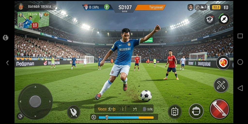 Tampilan gameplay mendebarkan di SD107 dengan grafik tinggi.