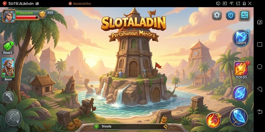 Tangkapan layar menampilkan peperangan strategis di SLOTALADIN.