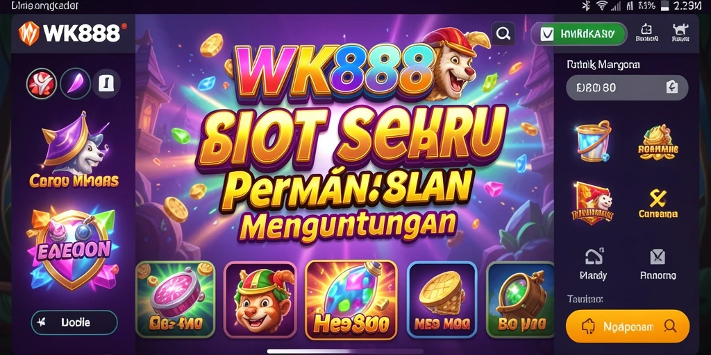 Screenshot gameplay WK888 yang menampilkan putaran slot yang mendebarkan.