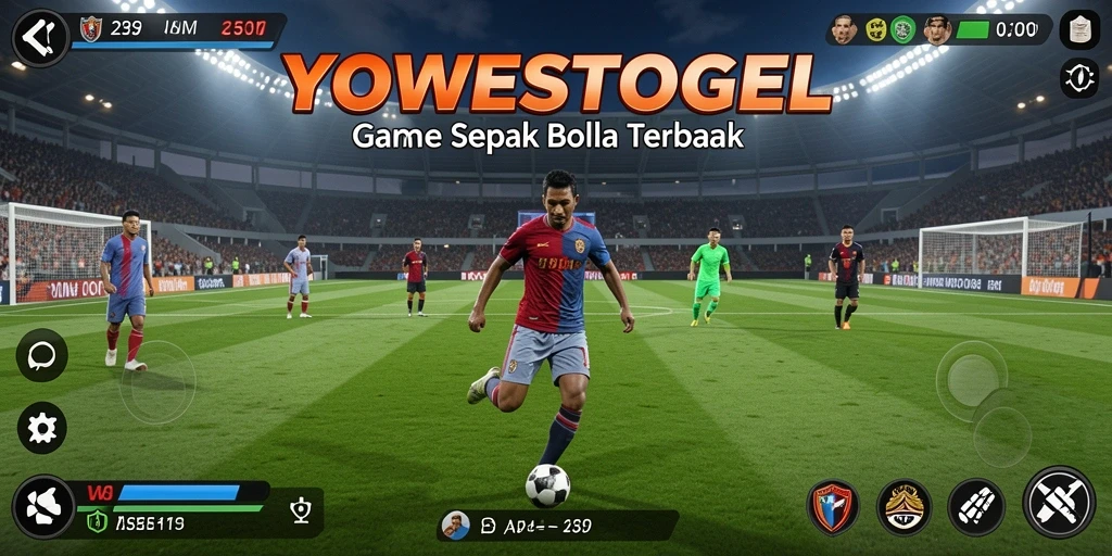 Tangkapan layar YOWESTOGEL menampilkan momen seru pertandingan sepak bola.